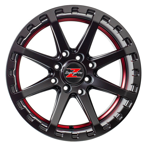 16" 4x137 Barzetta ATV Satin Black With Red Stripe ET10 7J