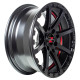 16" 4x137 Barzetta ATV Satin Black With Red Stripe ET10 7J