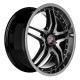 18" 5x112 Barzetta GT Black Polished Chrome Rivets ET45 8J
