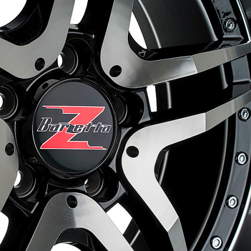 18" 5x112 Barzetta GT Black Polished Chrome Rivets ET45 8J