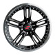 18" 5x120 Barzetta Mi6 Black Polished Chrome Rivets ET35 8J