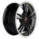 18" 5x120 Barzetta Mi6 Black Polished Gold Rivets ET20 8J