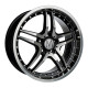 18" 5x112 Melchior GT Black Polished Chrome Rivets ET35 8J