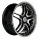 18" 5x112 Melchior GT Black Polished Chrome Rivets ET35 8J