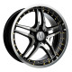 18" 5x112 Melchior GT Black Polished Gold Rivets ET35 8J