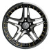 18" 5x112 Melchior GT Black Polished Gold Rivets ET35 8J 18" 5x112 Melchior GT Black Polished Gold Rivets ET35 8J