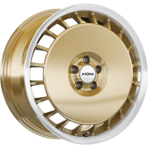 18" 5x120 Ronal R50 AERO RACING GOLD-RIM LIP CUT ET50 8.0J