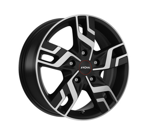 16" 5x120 Ronal R64 BLACK-MATT-FRONT CUT ET51 6.5J