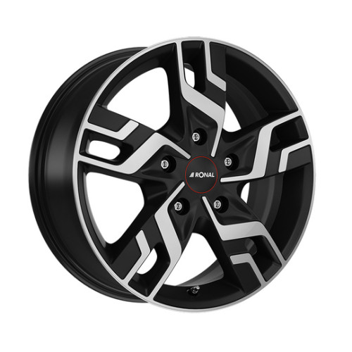 16" 5x160 Ronal R64 BLACK-MATT-FRONT CUT ET60 6.5J