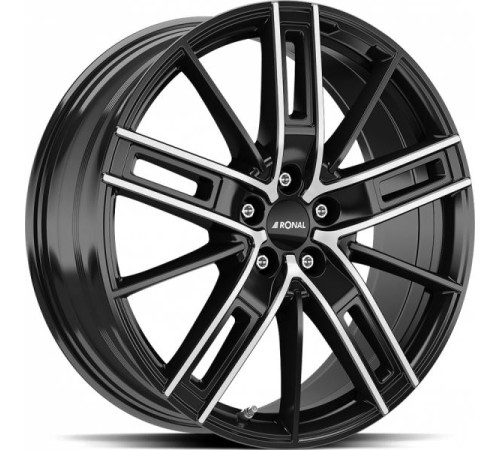 20" 5x112 Ronal R67 JET BLACK-FRONT CUT ET30 8.5J