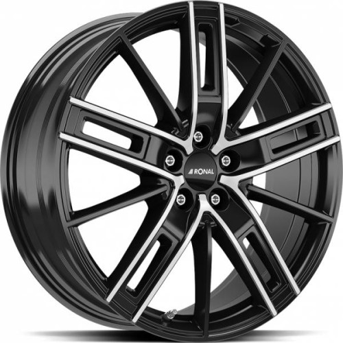 20" 5x112 Ronal R67 JET BLACK-FRONT CUT ET40 8.5J