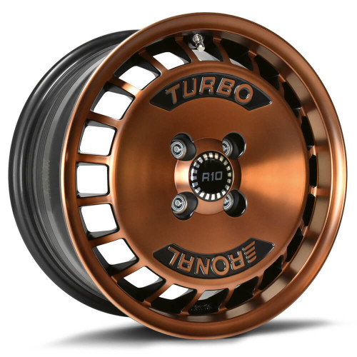 15" 4x100 Ronal R10 TURBO COPPER MATT-FRONT DIAMOND CUT ET28 7.0J