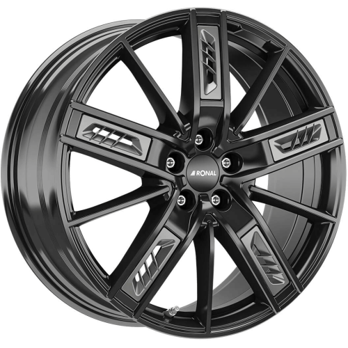 20" 5x112 Ronal R67 Grey Left JET BLACK ET40 8.5J