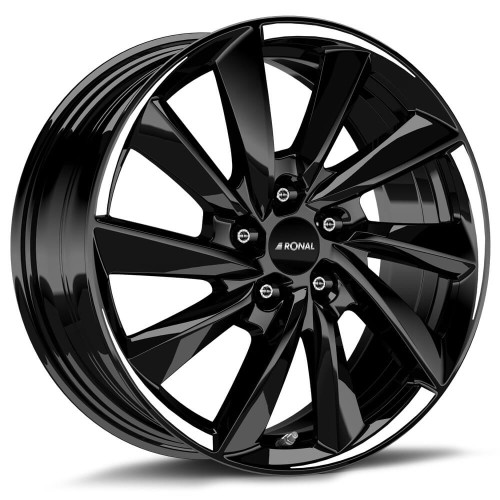 18" 5x114,3 Ronal R70 JET BLACK-WHITE TAIL ET42 7.5J