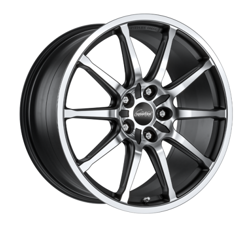 18" 5x100  Speedline SC1 Motorismo RACING BLACK-MATT-FRONT CUT ET50 7.5 J