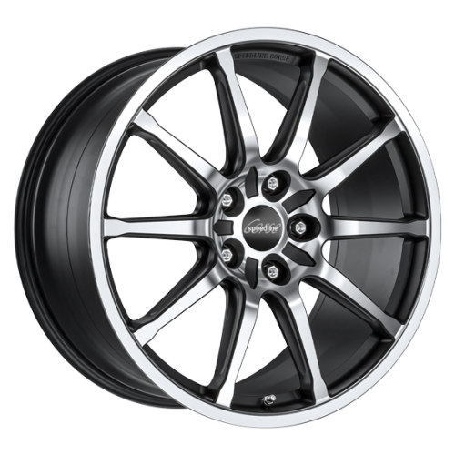 18" 5x100  Speedline SC1 Motorismo RACING BLACK-MATT-FRONT CUT ET50 7.5 J