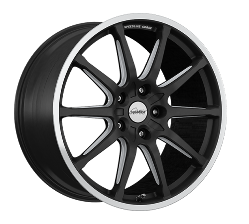 19" 5x120 Speedline SC1 Motorismo RACING BLACK-MATT-RIM LIP CUT ET29 9.0J