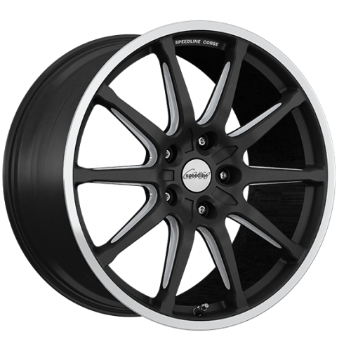 19" 5x112 Speedline SC1 Motorismo RACING BLACK-MATT-RIM LIP CUT ET55 10.0J