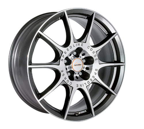 18" 5x112 Speedline SL2 Marmora ANTHRACITE-FRONT CUT ET35 8.0J