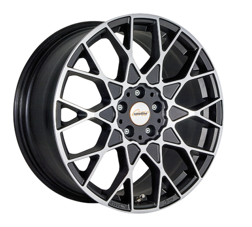 19" 5x112 Speedline SL3 Cesare MATT BLACK-FRONT CUT ET35 8.0J