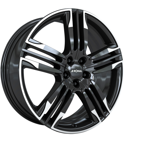 22" 5x120 Ronal R58 BLACK-RIM LIP CUT ET45 10.0J