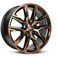 21" 5x112 Ronal R71 JET BLACK-COPPER MATT-FRONT CUT ET33 9.5J