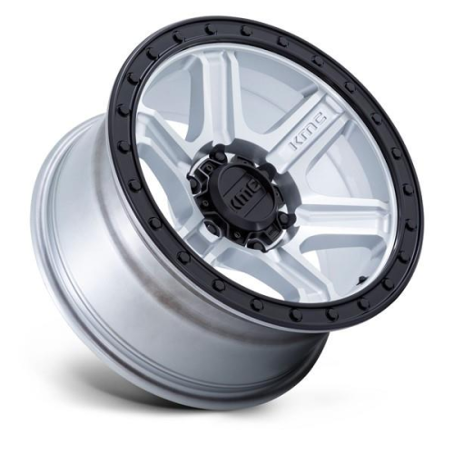 18'' 6x139.7 KMC KM551 Outrun Machined With Gloss Black Lip ET18 9J