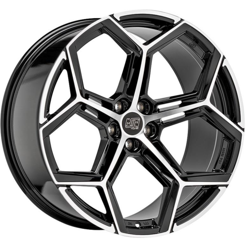 22'' 5x112 MSW 53 Gloss Black Full Polished ET19 10.5J