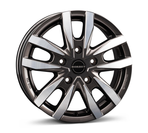 16'' 5x118 Borbet CW5 mistral anthracite glossy polished ET68 6J