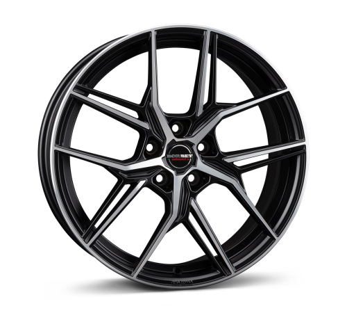 19'' 5x108 Borbet QX black polished matt ET50 8J