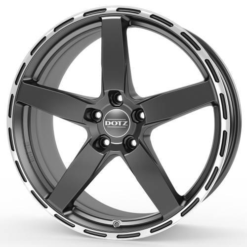 19'' 5x112 Dotz MarinaBay dark Gunmetal/polished lip ET35 8.5J
