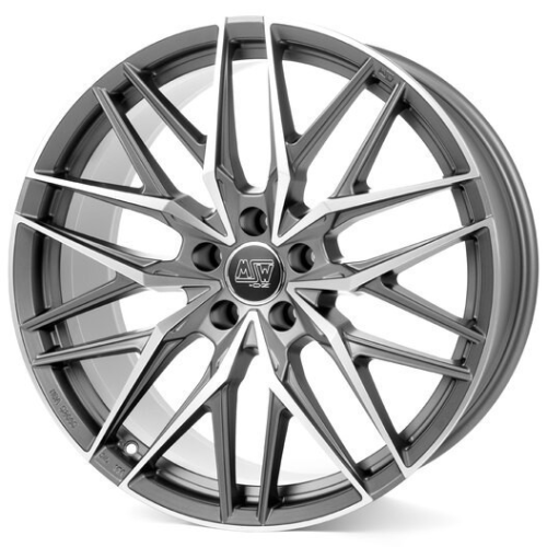 22'' 5x112 MSW 50 Matt Gun Metal Full Polished (Mgmfp) ET25 10J