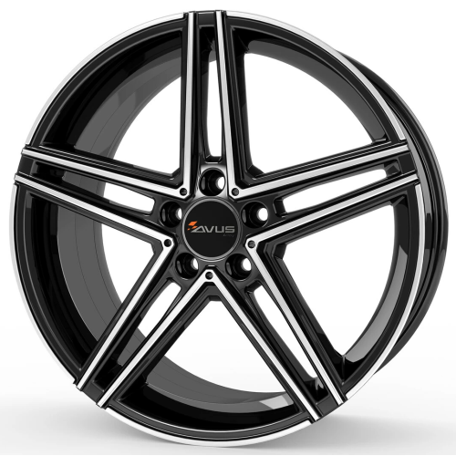 18'' 5x112 Avus AC-515 Black Polished ET44 7.5J