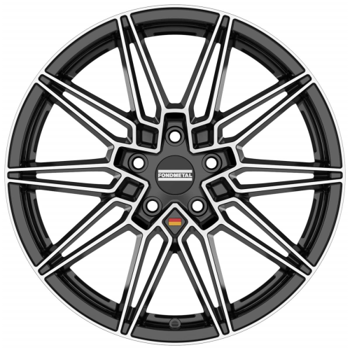 19'' 5x120 Fondmetal Thoe Glossy Black Machined ET29 8J