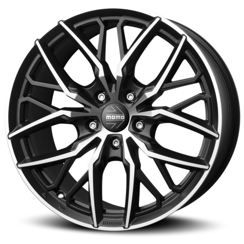 19'' 5x112 Momo Spider Matt Black Polished ET30 8.5J