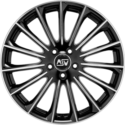 19'' 5x112 MSW 30 Gloss Black Full Polished ET45 9.5J