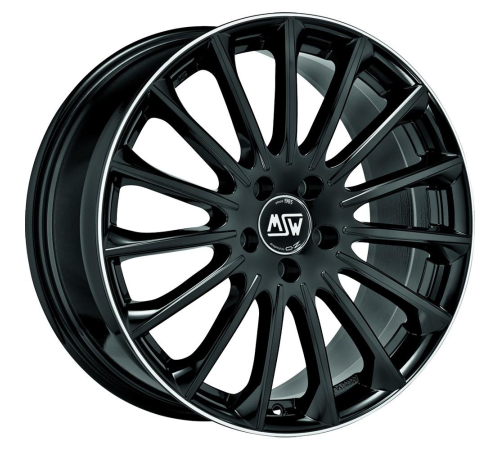 18'' 5x114.3 MSW 30 Gloss Black+Diamond Lip ET40 7.5J