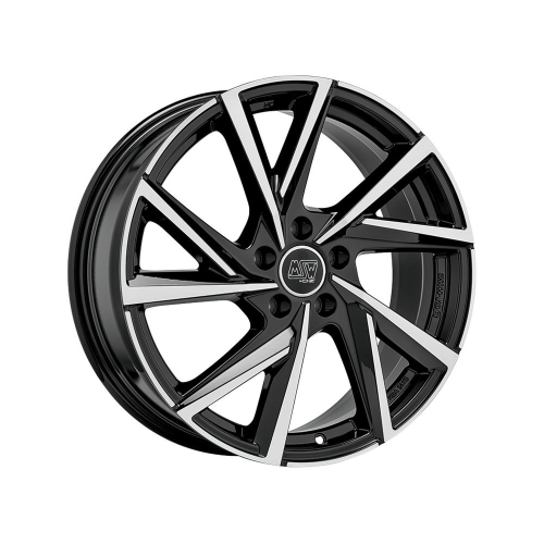 19'' 5x112 MSW 80-5 Gloss Black Full Polished ET40 7.5J
