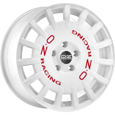 17' 4x100 OZ Racing Rally Racing Race White Red Lettering ET45 7J