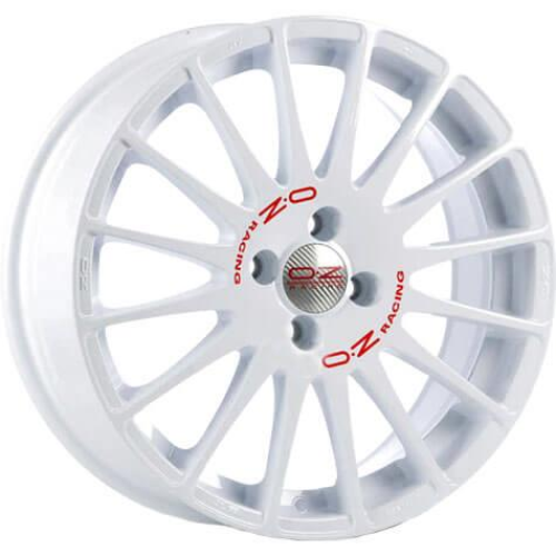 16'' 4x108 OZ Racing Superturismo WRC Race White Red Lettering ET25 7J