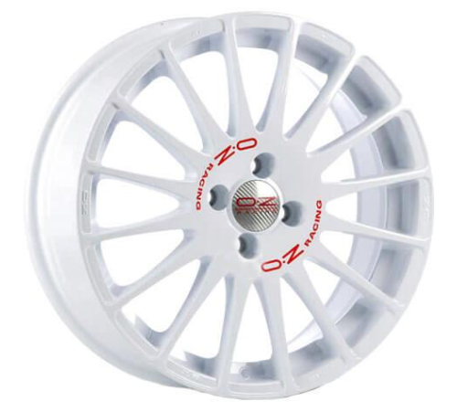17'' 4x108 OZ Racing Superturismo GT Race White Red Lettering ET25 7J
