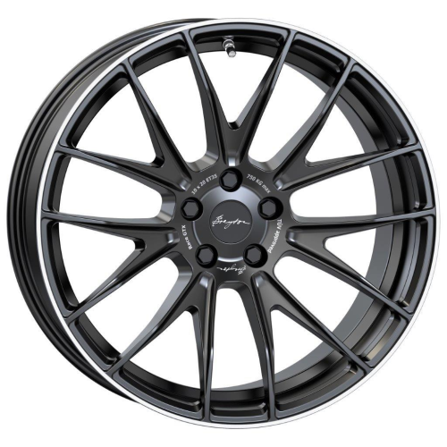 20'' 5x112 Breyton Race GTX Matt Black with Polished Lip ET35 10J