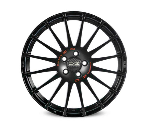 17'' 5x100 OZ Racing Superturismo GT Matt Black Red Lettering ET38 7J