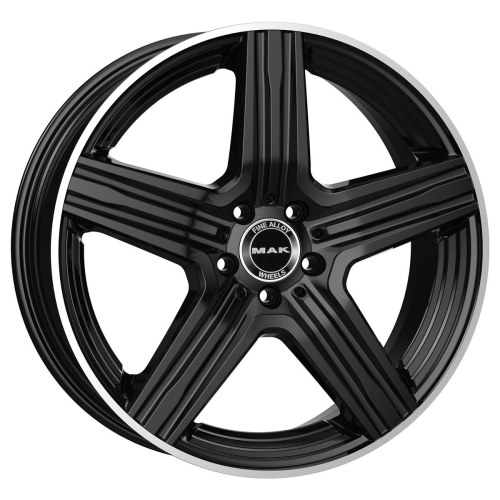 21'' 5x112 MAK Lewis Gloss Black Mirror Ring ET52 10J
