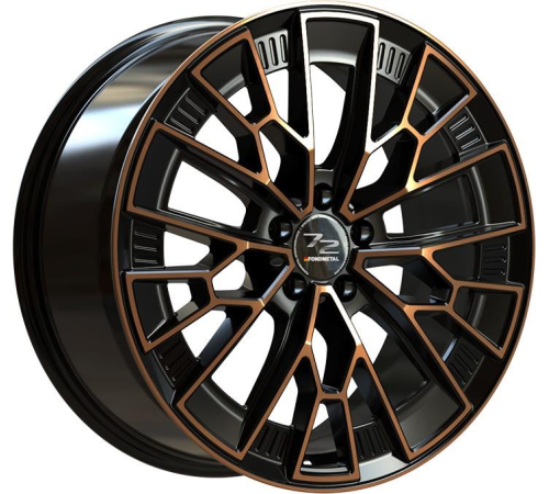 21'' 5x112 Fondmetal 1972 Black Clearcoat Matt Bronze Machined ET26 9J
