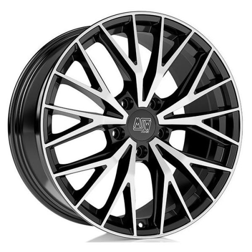 20'' 5x130 MSW 44 Gloss Black Full Polished ET32 7.5J