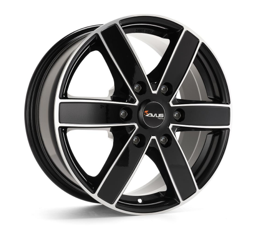 16'' 6x125 Avus AC-V61 Black Polished ET68 6.5J