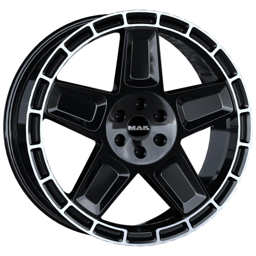 20'' 5x127 MAK Trek Gloss Black Mirror Ring ET45 9J