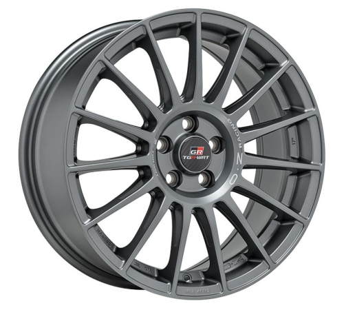 17'' 4x100 OZ Racing Superturismo TGR-WRT Matt Graphite + Silver Lettering ET42 7J