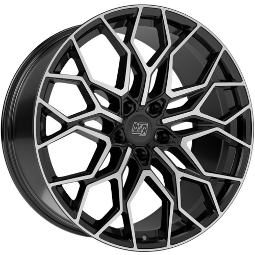 22'' 5x120 MSW 51 Gloss Black Full Polished ET42 9.5J